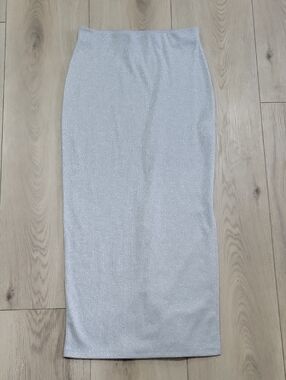 Reserved Silver Sparkle Pencil Skirt